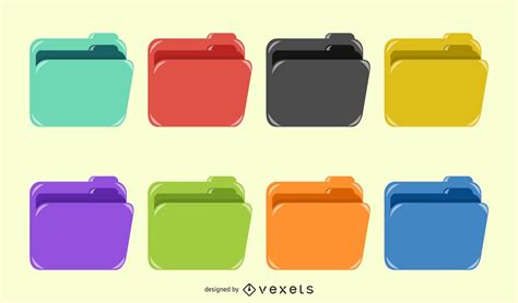 Color Folder Icon Vector Design Vector Download