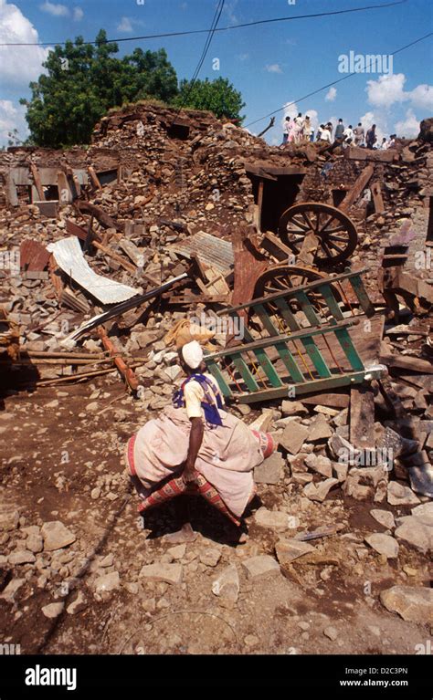 India, Maharashtra, Latur. Destruction From 1993 Earthquake Stock Photo ...