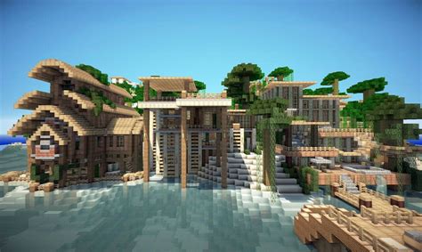 Pin by Teppo on Minecraft | Minecraft mansion, Jungle house, Minecraft houses