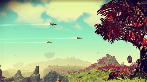 Red and black fish with fish, No Man's Sky, video games, spaceship, planet HD wallpaper ...