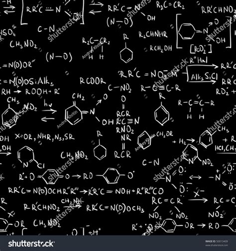 Chemistry Formulas Seamless Abstract Background Vector: เวกเตอร์สต็อก ...