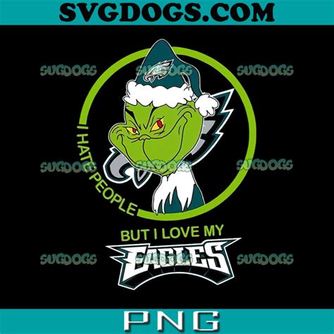 I Hate People But It Love My Eagles PNG