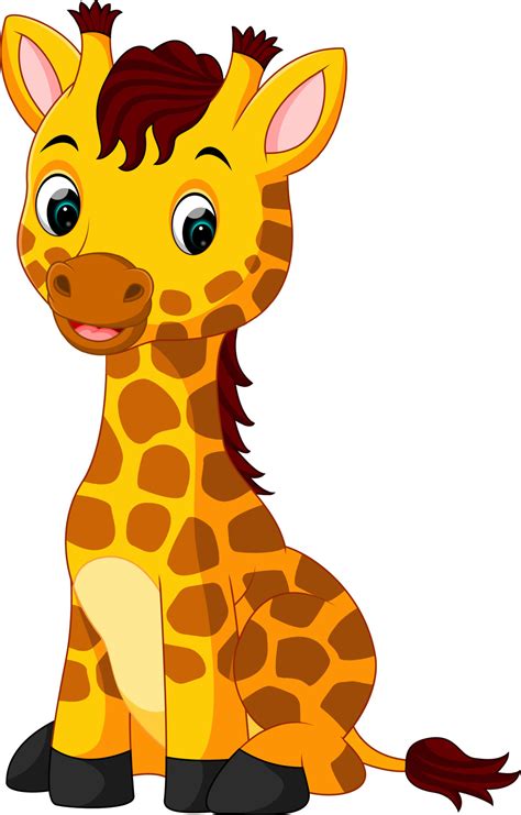 Cute giraffe cartoon 7915530 Vector Art at Vecteezy