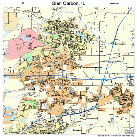 Glen Carbon Illinois Street Map 1729639