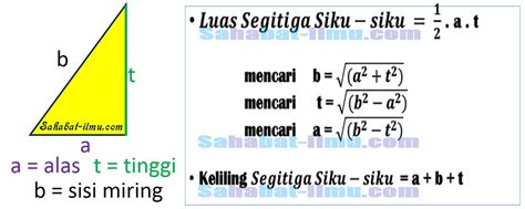 Cara mencari luas segitiga siku siku 2021