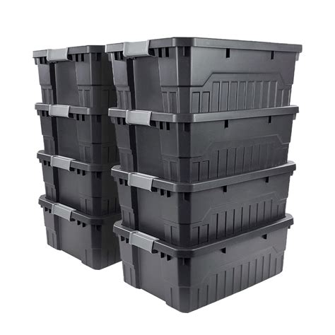 Large Stackable Storage Totes 8-Pack | 4Patriots