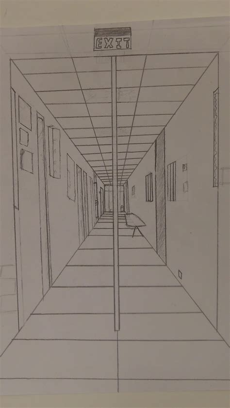 art 1 : One Point Perspective Hallways