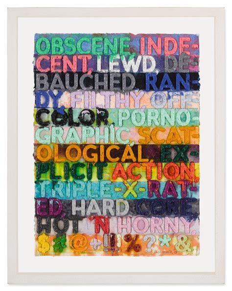 MEL BOCHNER | OBSCENE | Contemporary Prints & Multiples | 2020 | Sotheby's