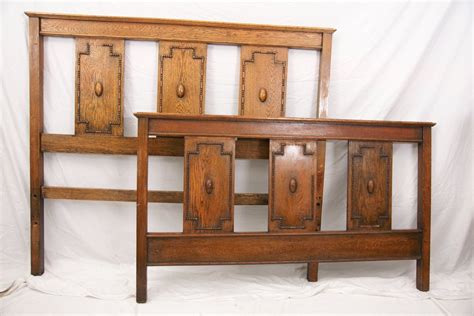 Antique Oak Bed Headboard and Footboard Full Size – Haute Juice