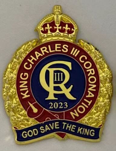 King Charles III Coronation Commemorative Enamel Pin Badge British ...