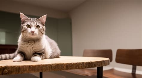 Premium AI Image | a cat sitting on a table