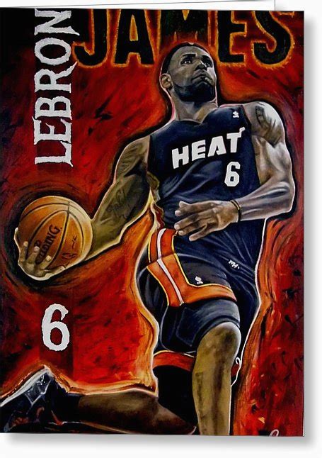 Lebron James Birthday Card Lebron James Oil Painting original Painting ...