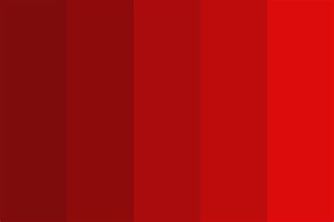 9 Shades of Red Color Palette