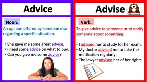 ADVICE vs ADVISE 🤔| What's the difference? | Learn with examples - YouTube