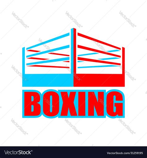 Boxing ring sign symbol icon Royalty Free Vector Image