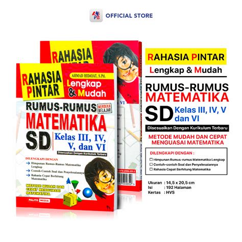 Jual Buku Rumus Matematika SD / Rahasia Pintar Rumus-Rumus Matematika ...