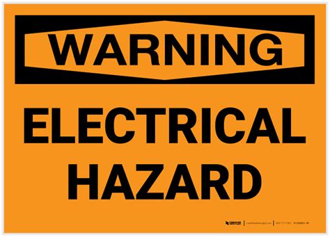 Warning: Electrical Hazard - Label