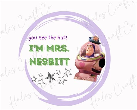 Toy Story Buzz Lightyear Mrs. Nesbitt PNG SVG Digital Download - Etsy