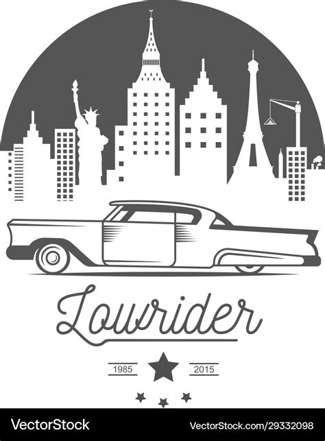 Lowrider club logotype Royalty Free Vector Image