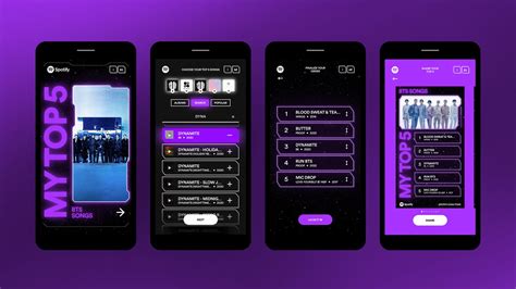 Share Your Top 5 BTS Songs in Our Latest In-App Experience — Spotify