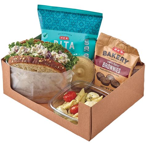 H-E-B Deli Carryout Catering Boxed Lunch - Rotisserie Chicken Salad ...