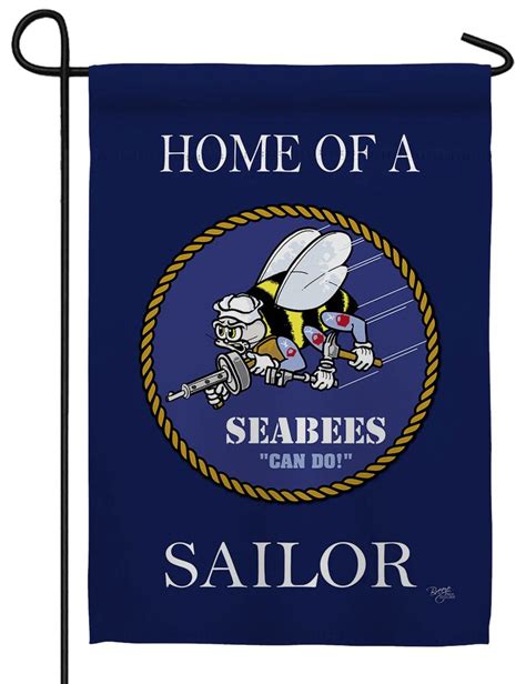 Navy Seabees Home Sublimated Garden Flag - I AmEricas Flags