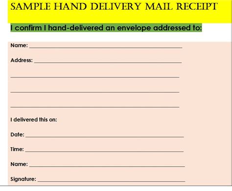 Delivery Document Receipt Template Sample As A Proof Of, 56% OFF