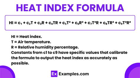 Heat Index Formula - Formula, Applications, Example Problems