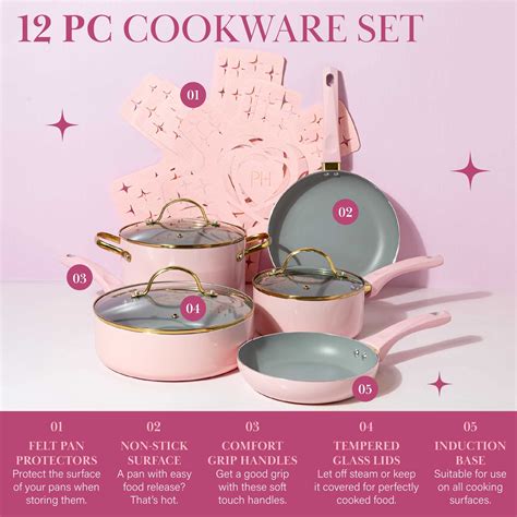 ( incomplete). Paris Hilton Epic Nonstick Pots and Pans Set, Multi-layer Nonstick Coating ...