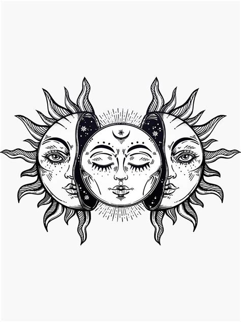 Vintage Solar Eclipse Sun and Moon • Millions of unique designs by ...