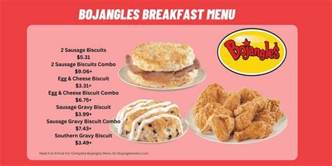 Bojangles Breakfast Menu With Prices 2024 - Bojangles Menu Prices 2024