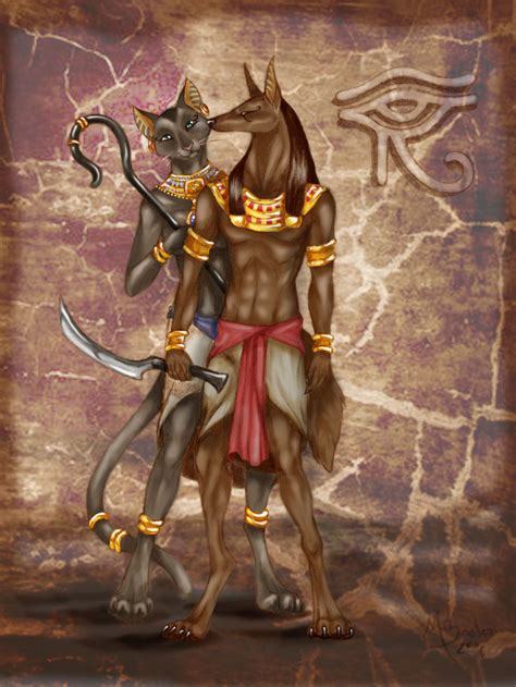 Bastet and Anubis by m-lupus on DeviantArt