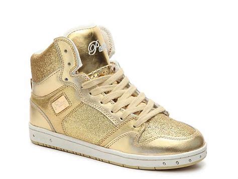 Gold Sneakers | Womens high top sneakers, Sneakers fashion, Womens high ...