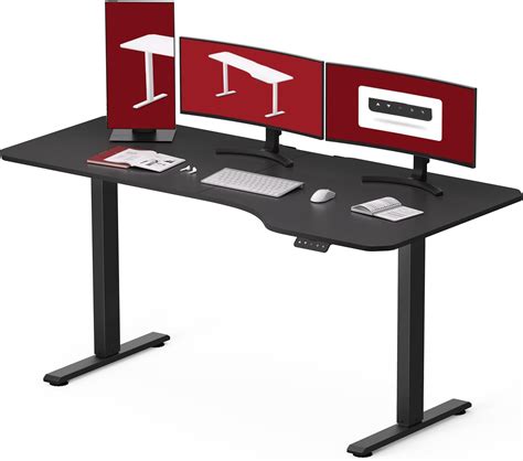 Amazon.co.jp: GTPlayer GTS-111-CFBlack Gaming Desk, Low Type, Electric ...