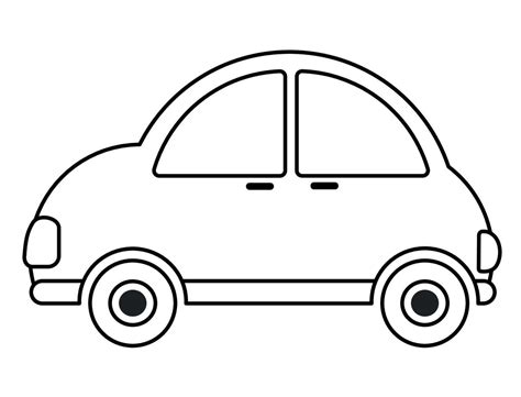 Car in Line Icon Clipart Cartoon Vector Illustration 22307118 Vector ...