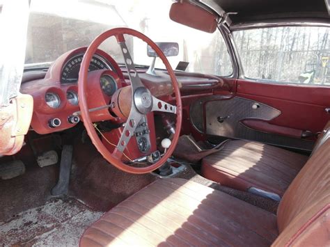 corvette red white interior | Barn Finds