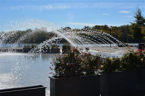 Photograph by Delma M. Webb, water fountain in Georgetown Waterfront Park, Georgetown, NW ...