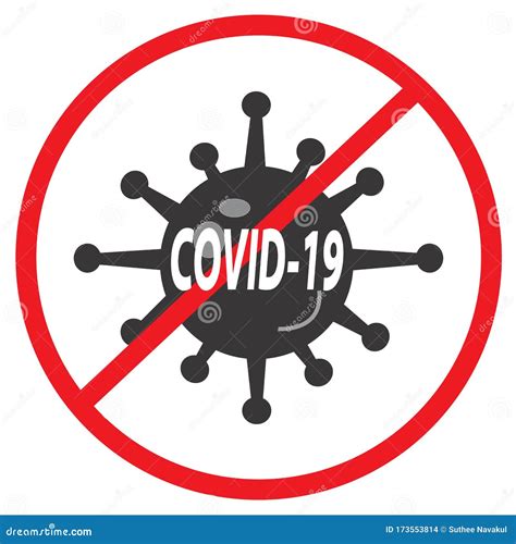 COVID-19 Icon on White Background. Flat Style. Stop Novel Coronavirus ...