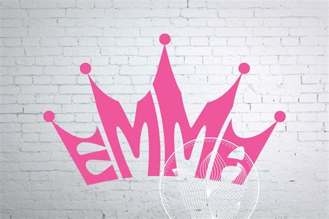 Emma Word Art in crown shape, Emma crown jpg, png, eps, svg (105237) | SVGs | Design Bundles