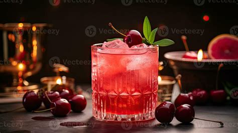 AI generated Fresh cocktail with ice cube on the table AI Generative 35994208 Stock Photo at ...