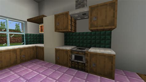 Prismarine & Barrel Kitchen - Minecraft Furniture