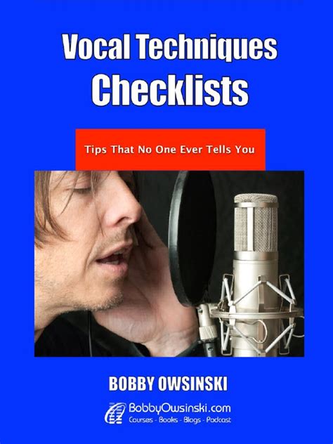 Vocal Techniques Checklists 10-19 | PDF