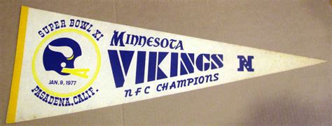 Lot Detail - 1977 MINNESOTA VIKINGS SUPER BOWL XI PENNANT