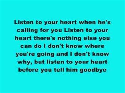 DHT Listen To Your Heart (With Lyrics) - YouTube