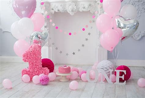 Happy 1st Birthday Backdrop for Party Decoration LV-964 | バースデーパーティーの ...