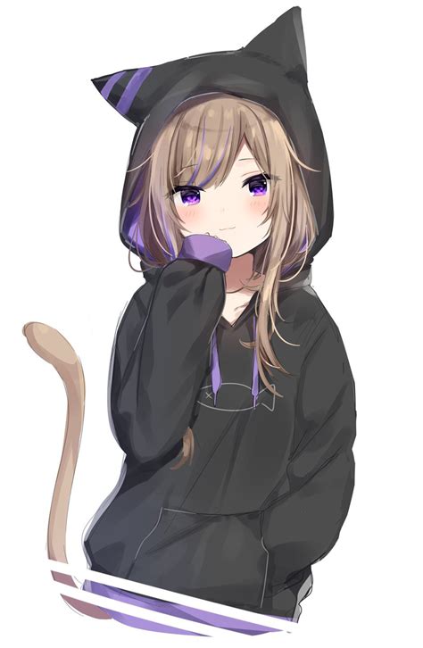 Anime Girl With Hoodie