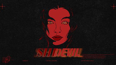 SHE DEVIL WITH LETTERING EFFECT GRADIENT BLUR by Andri Dwiyono on Dribbble