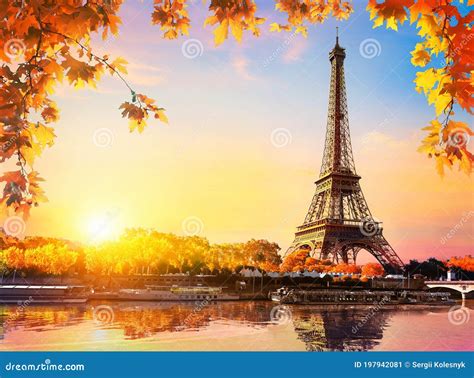 Eiffel Tower in Sunrise Time Stock Image - Image of cityscape, building ...