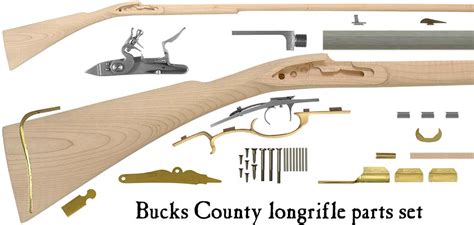 Build Track's Bucks County flint lock longrifle parts set with 13/16 ...