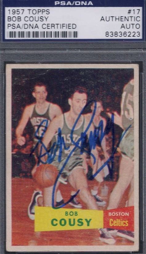 1957 Topps Bob Cousy autograph | Bob cousy, Autograph, Bob